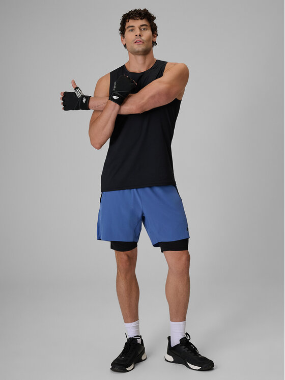 4F 4F Szorty sportowe CORE SYSTEM Niebieski Regular Fit