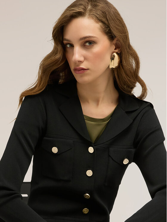 Motivi Motivi Sweter M157W003856N033 Czarny Regular Fit