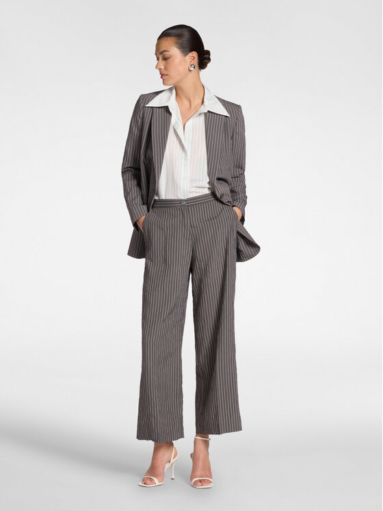 Elena Mirò Elena Mirò Spodnie materiałowe P012P000501N051 Szary Regular Fit