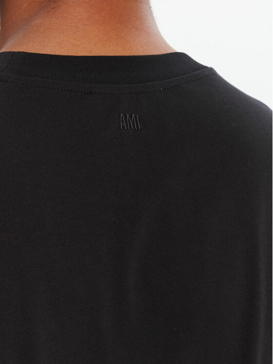 AMI PARIS AMI PARIS Longsleeve BFUTS235.724 Чорний Regular Fit