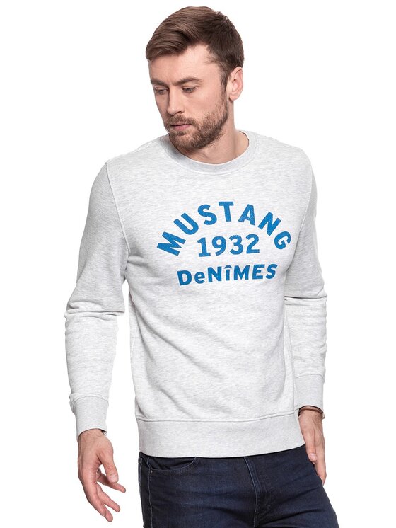 Mustang Mustang Felpa BASIC CREWNECK Grigio Regular Fit