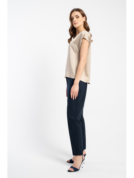 CLICK CLICK Blúzka 10-6844 Zlatá Relaxed Fit