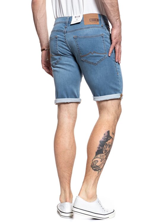 Mustang Mustang Pantaloncini di jeans CHICAGO SHORT Blu Slim Fit