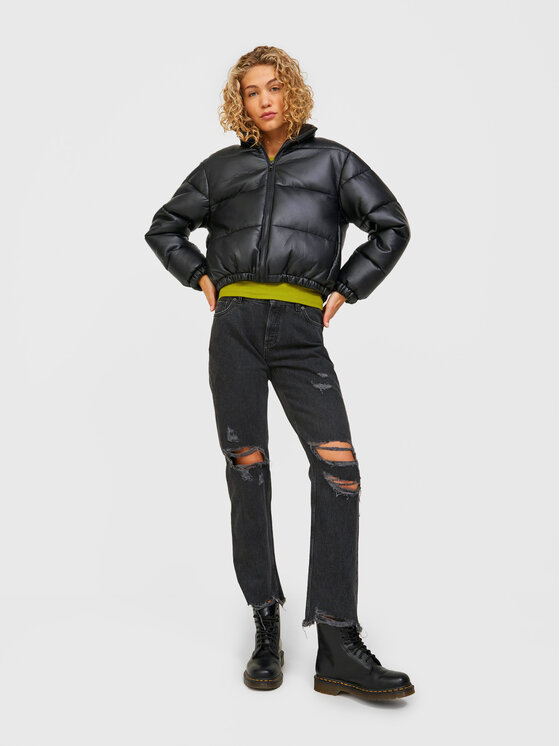 JJXX JJXX Dirbtinės odos striukė Cline Faux 12218550 Juoda Regular Fit