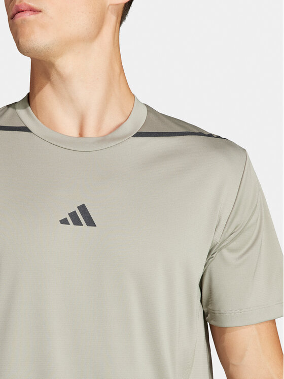 adidas adidas Koszulka techniczna Designed for Training Adistrong IS3838 Zielony Slim Fit