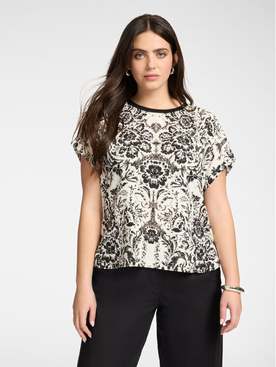 Elena Mirò Elena Mirò T-shirt G006Z000635N033 Nero Regular Fit