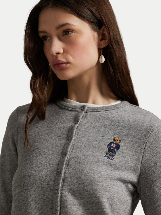 Polo Ralph Lauren Polo Ralph Lauren Кардиган 211955298003 Сив Slim Fit