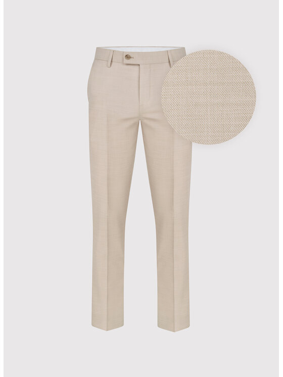 Pako Lorente Pako Lorente Spodnie garniturowe P26SF-6G-011 Beżowy Slim Fit