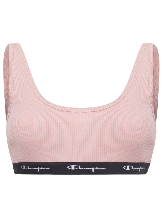 Champion Champion Бюстгальтер-топ Ribbed Logo 112540 Рожевий