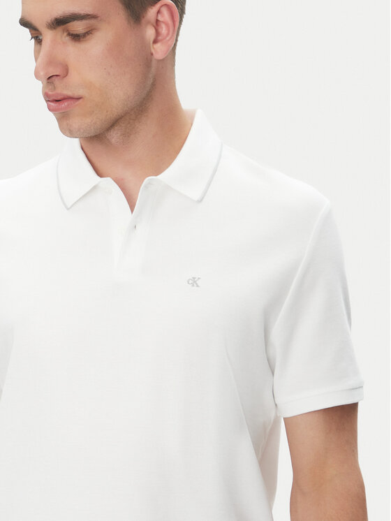 Calvin Klein Calvin Klein Polo LV04LC239G Biały Regular Fit