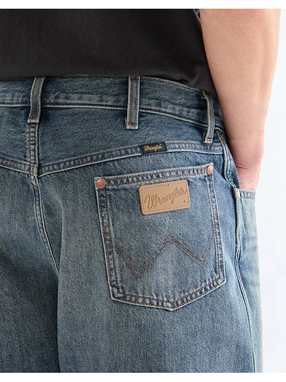 Wrangler Wrangler Szorty jeansowe COWBOY SHORTS Niebieski Regular Fit