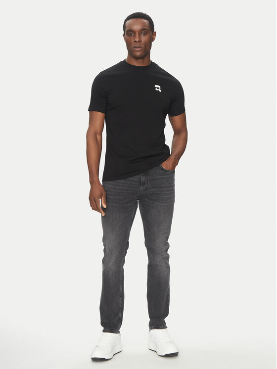 KARL LAGERFELD KARL LAGERFELD Tričko 755710 500224 Čierna Regular Fit