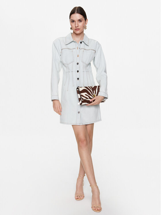 Gestuz CALIA DRESS - Denim dress - light blue/light-blue denim 