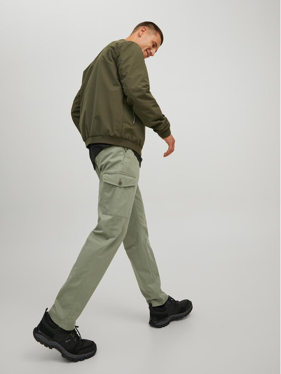 Jack & Jones Jack & Jones Bavlnené nohavice Ollie 12224001 Zelená Regular Fit
