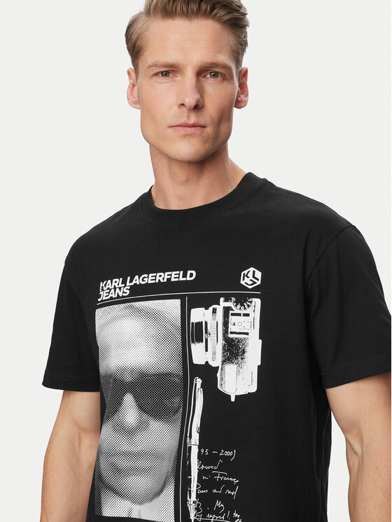 Karl Lagerfeld Jeans Karl Lagerfeld Jeans T-Shirt B2M17067 Černá Regular Fit