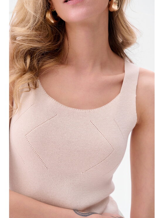 blue shadow blue shadow Top Taylor Beżowy Regular Fit