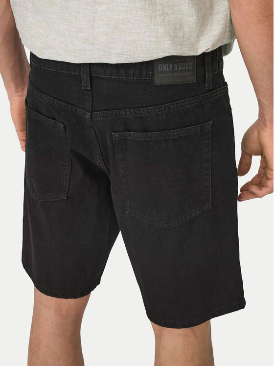 Only & Sons Only & Sons Дънкови шорти Edge 22028012 Черен Regular Fit