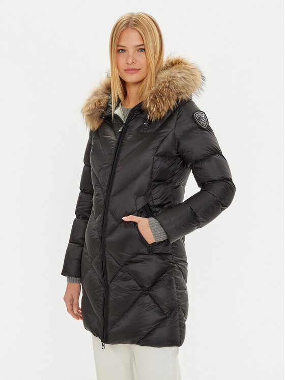 Blauer Pernata Jakna 24WBLDK03052 Crna Regular Fit