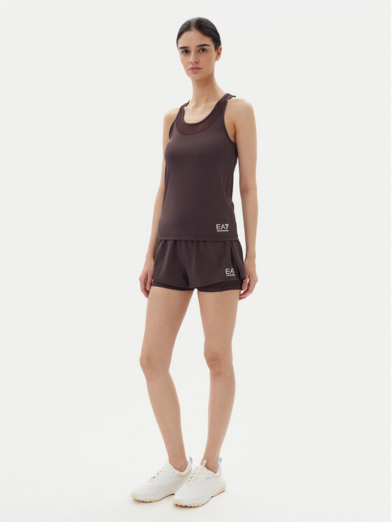 EA7 Emporio Armani EA7 Emporio Armani Techniniai marškinėliai 7W000237 AF12509 U6278 Ruda Regular Fit