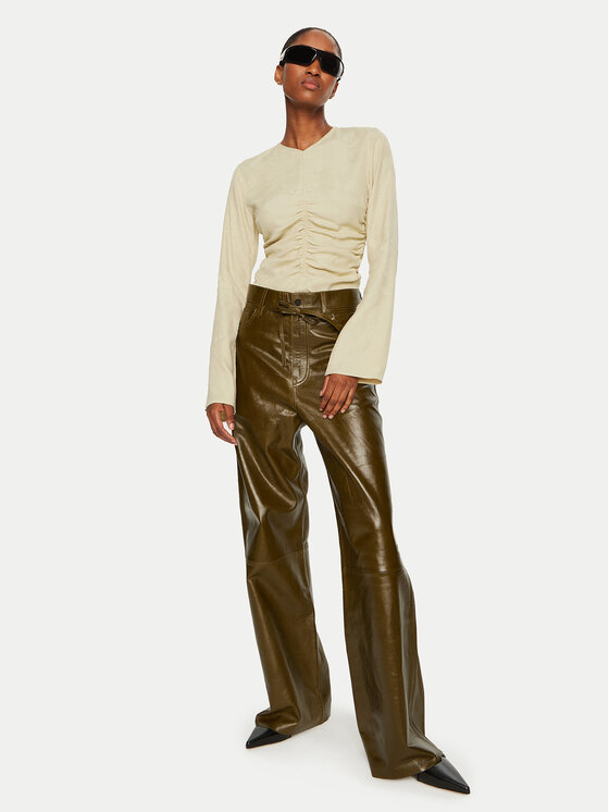 DAY BIRGER ÉT MIKKELSEN DAY BIRGER ÉT MIKKELSEN Usnjene hlače Elijah DAY65243419 Rjava Straight Fit