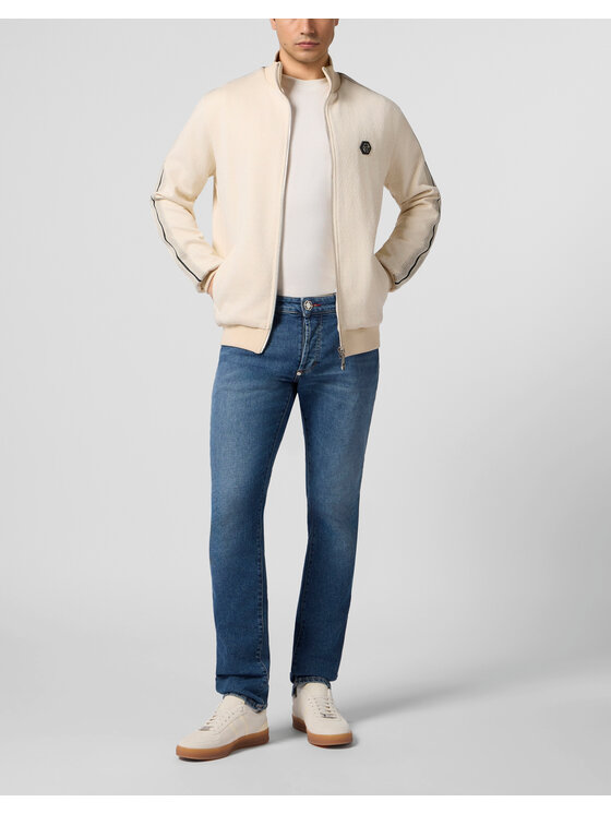 PHILIPP PLEIN PHILIPP PLEIN Bluza 28965 Beżowy Jegging Fit