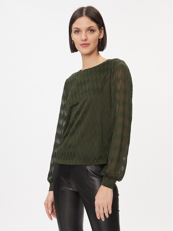 ONLY Blúzka 15310223 Zelená Regular Fit