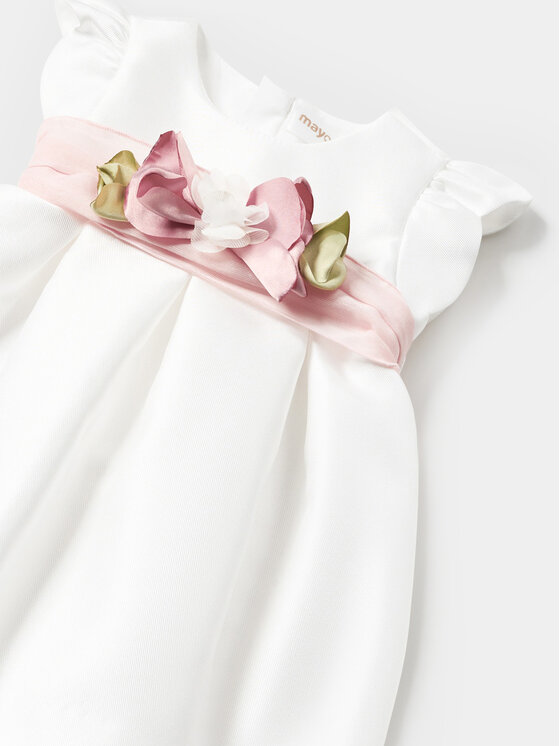 Mayoral Mayoral Eleganta kleita 1823 Balts Regular Fit