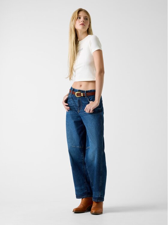 Guess Jeans Guess Jeans T-Shirt W6RI15 J1314 Εκρού Regular Fit