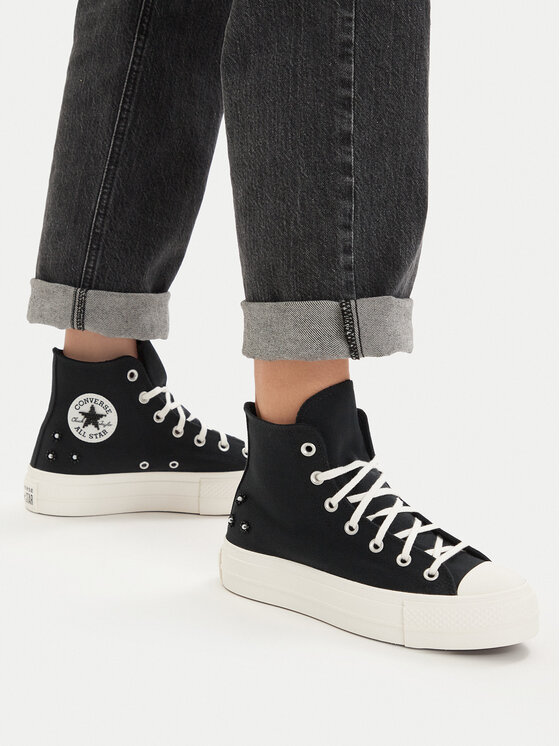 Converse Converse Plátěnky Chuck Taylor All Star Lift Platform Beads A17787C Černá