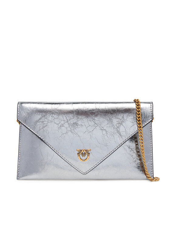 PINKO Torebka Flat Purse Mini AI 25-26 PCPL 105347 A2OT Srebrny
