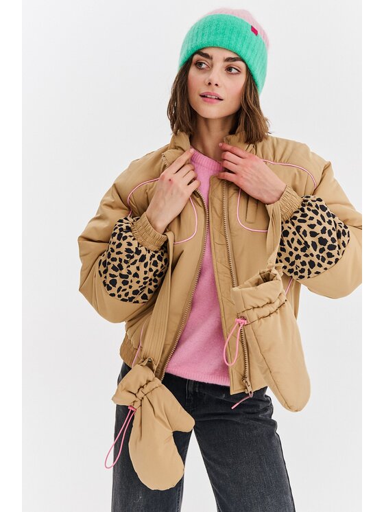 NAOKO NAOKO Kurtka zimowa Tromso Urban Safari Bordowy Regular Fit