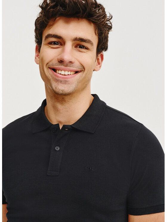 Pako Lorente Męskie Polo, rozmiar 3XL, Czarna, P25SF-TX-003