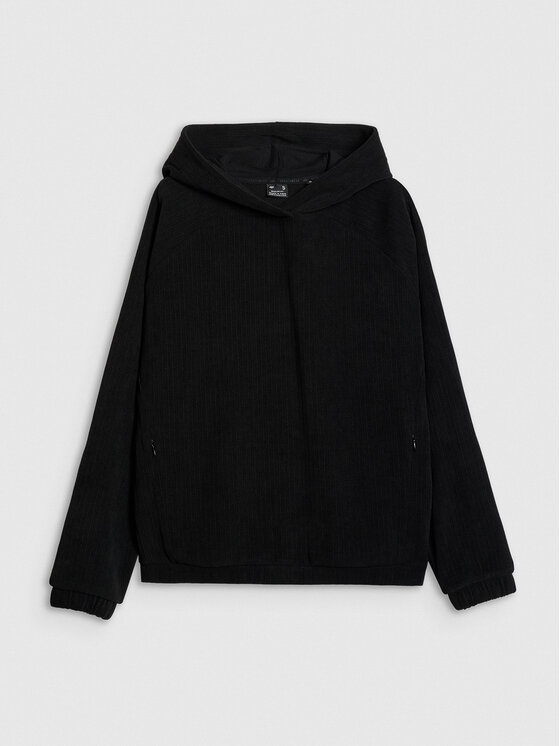 4F 4F Bluza CORDED FLOW Czarny Regular Fit