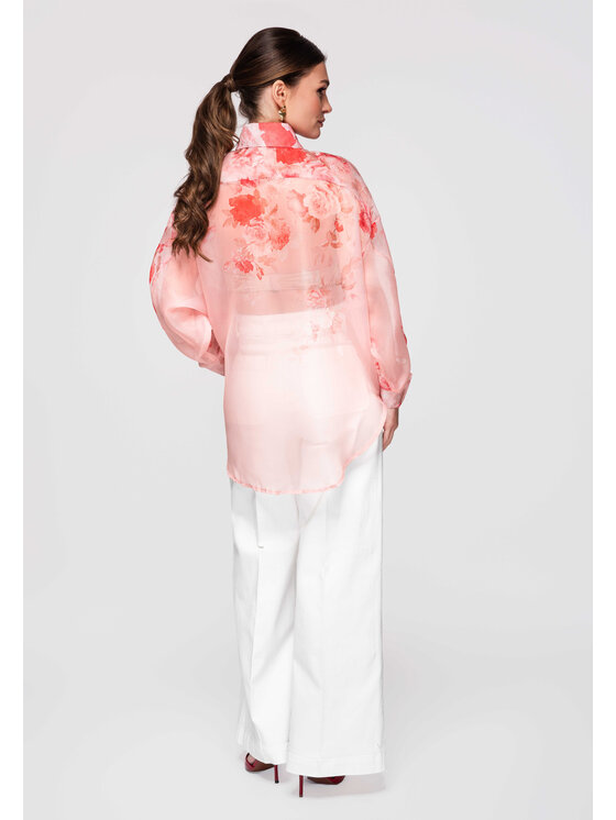 Ombre Ombre Koszula OW-SH-E0028 Różowy Oversize