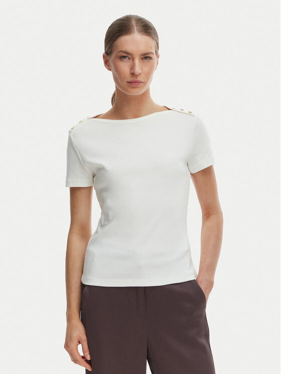 Tommy Hilfiger Tommy Hilfiger Top WW0WW47806 Beež Slim Fit