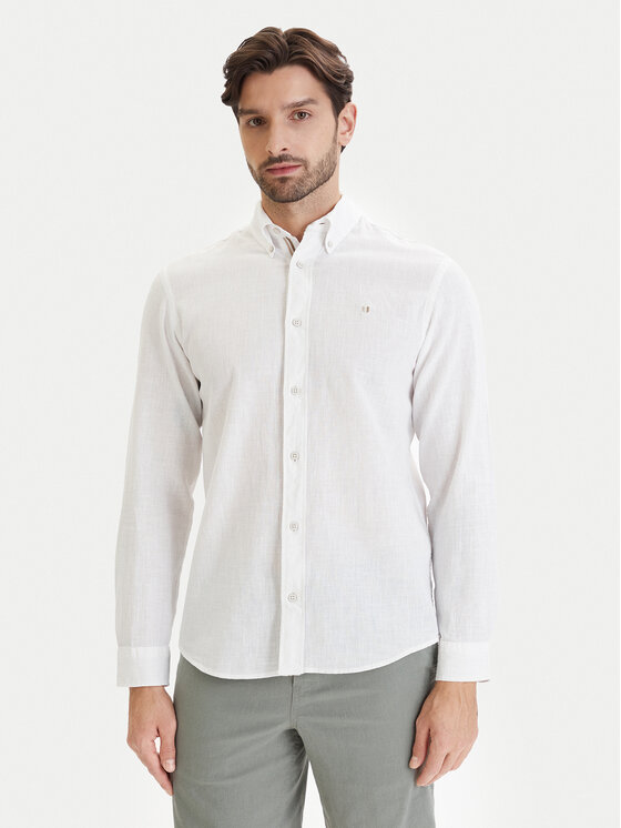 Jack & Jones Jack & Jones Marškiniai Blusummer 12293269 Balta Regular Fit