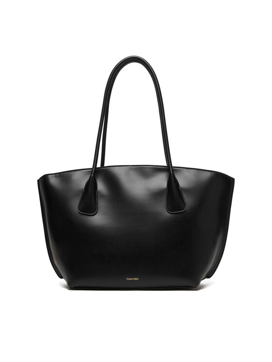 Torebka shopper, ujęcie z przodu, uchwyty skierowane ku górze.