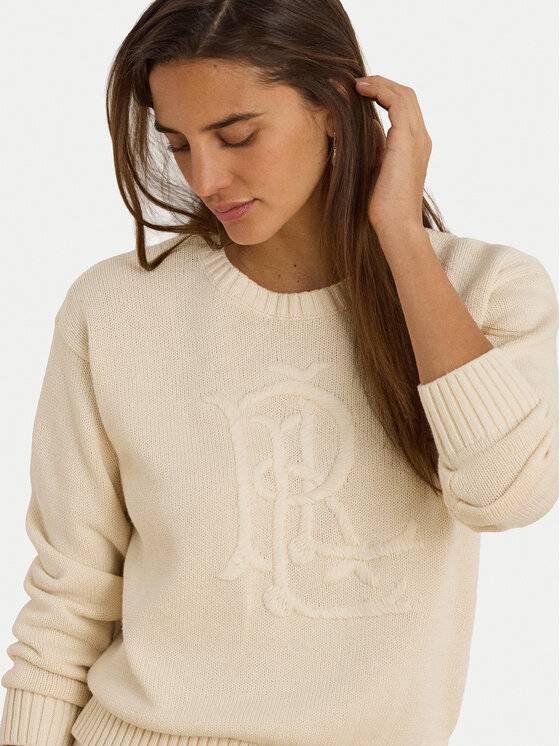 LAUREN RALPH LAUREN LAUREN RALPH LAUREN Megztinis 200979653001 Kreminė Regular Fit