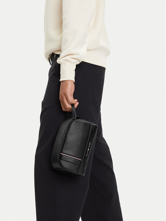 Tommy Hilfiger Tommy Hilfiger Geantă pentru cosmetice Th Central Washbag AM0AM13748 Negru
