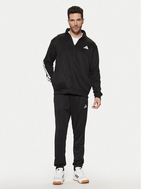 adidas Tepláková súprava Sportswear Basic 3-Stripes JC5375 Čierna Regular Fit