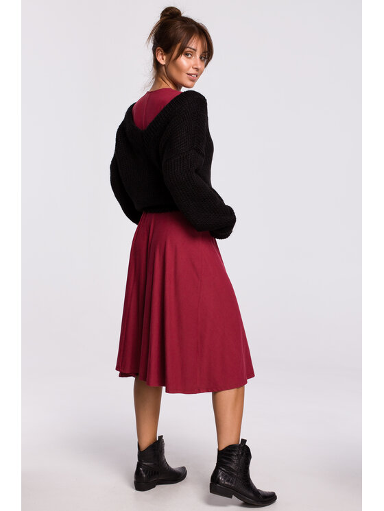 BeWear BeWear Sweter BK046 Czarny Modern Fit
