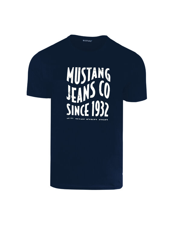 Mustang Mustang T-Shirt KM016 Niebieski Comfortable Fit
