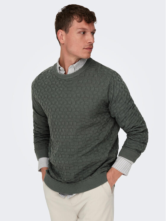 Only & Sons Only & Sons Džemper 22026559 Siva Regular Fit