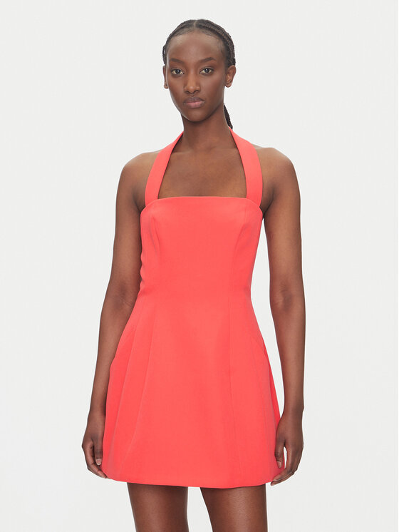 BARDOT BARDOT Cocktail obleka 59857DB Rdeča Slim Fit