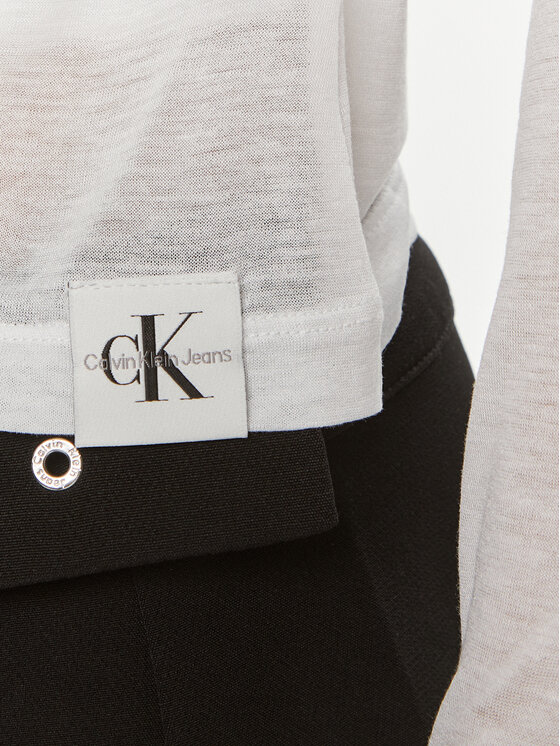 Calvin Klein Jeans Calvin Klein Jeans Blúzka J20J223323 Biela Slim Fit