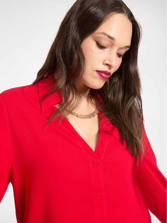 Elena Mirò Elena Mirò Camicia 5167P000239N016 Rosso Regular Fit