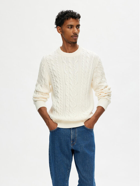 Selected Homme Selected Homme Pullover 16090716 Écru Regular Fit