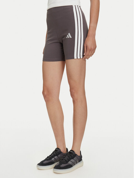 adidas adidas Pantaloni scurți ciclism Essentials 3-Stripes JD0915 Gri Slim Fit