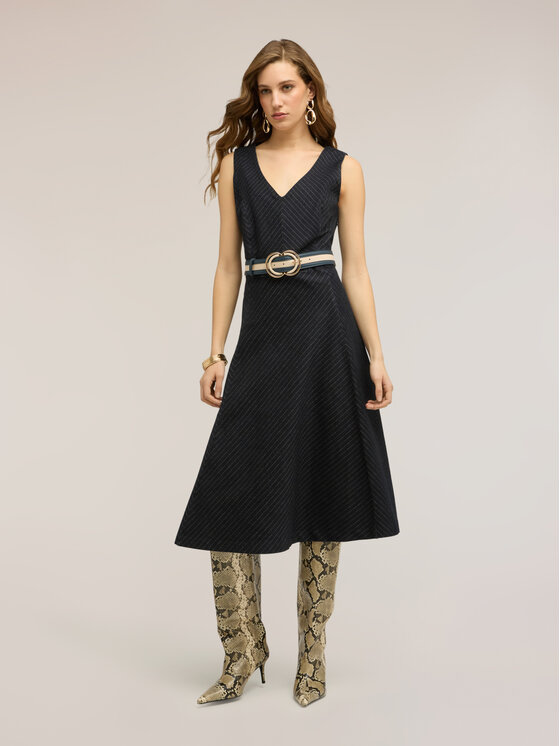 Motivi Motivi Vestito da giorno 7018Q003465N034 Blu Flared Fit