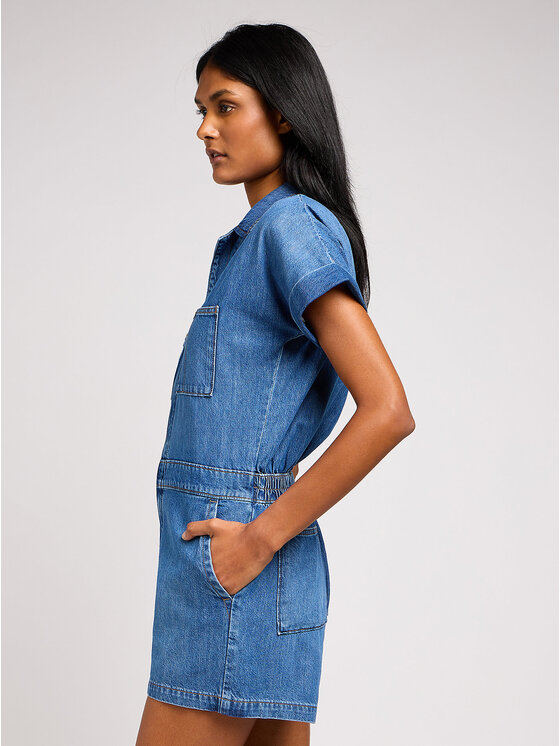 Lee Lee Jumpsuit SHORT UNIONALL Blu Regular Fit